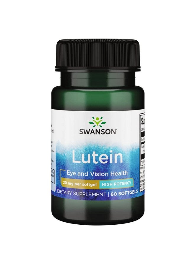 SWANSON Lutein 20 Milligrams 60 Sgels - Image 2