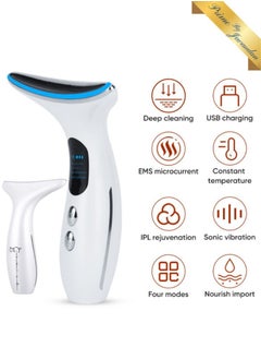 Prime by javaudan Double Chin Therapy Facial Lifting Vibration Neck Massager Neck Face Massager, Electric Face and Neck Lifting Face Contouring Tool with 3 Colors of LED, Beauty Device to Lift and Tighten Sagging Skin  - Image 2
