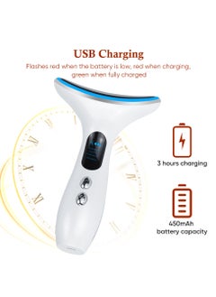 Prime by javaudan Double Chin Therapy Facial Lifting Vibration Neck Massager Neck Face Massager, Electric Face and Neck Lifting Face Contouring Tool with 3 Colors of LED, Beauty Device to Lift and Tighten Sagging Skin  - Image 3