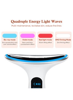 Prime by javaudan Double Chin Therapy Facial Lifting Vibration Neck Massager Neck Face Massager, Electric Face and Neck Lifting Face Contouring Tool with 3 Colors of LED, Beauty Device to Lift and Tighten Sagging Skin  - Image 5