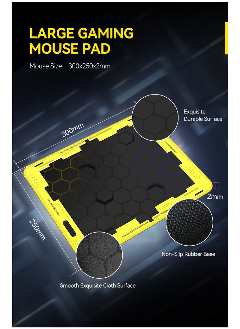 T-WOLF - 4 in1 Gaming Keyboard Whit Mouse pad Mouse Gaming Headset Wired Led Rgb Backlight Bundle For Pc Gamers and Xbox and PS4 TF240 - Image 1