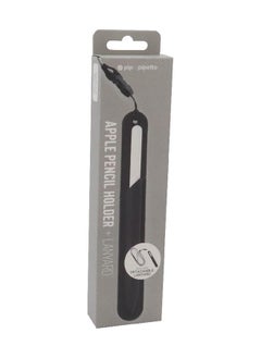 Pipetto حامل أقلام مع حبل قابل للفصل لقلم أبل الجيل الأول والثاني، أسود  - Image 1