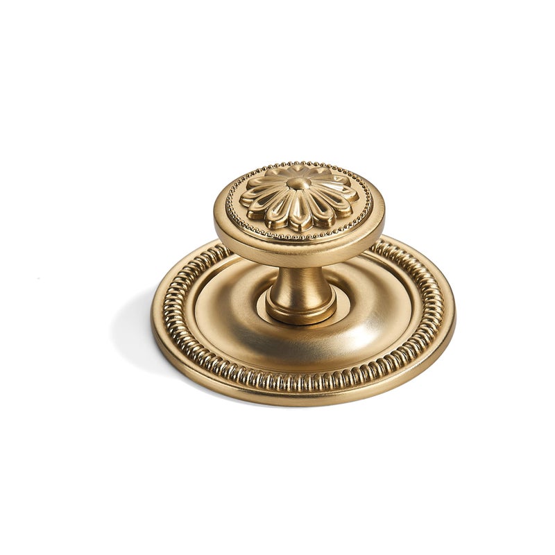 khtumeware 10 Pack 25 Inch Champagne Bronze Cabinet knobs with BackplateVintage Backplate for Cabinet knobs and Drawer knobs BiFold Door Knobs - Image 2