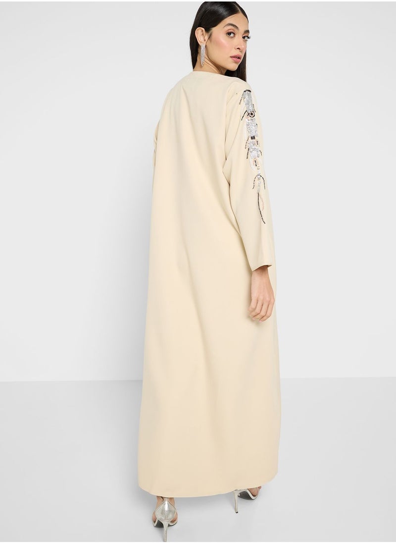 hayas closet - Embellished Detail Abaya - Image 1