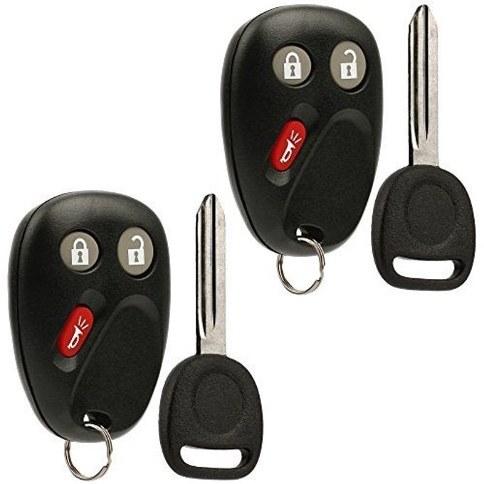 USARemote Key Fob Keyless Entry Remote with Ignition Key fits 2003-2006 Chevy Avalanche Equinox Silverado SSR Suburban Tahoe / GMC Sierra Yukon / Hummer H2 / Pontiac Torrent / Saturn Vue (LHJ011), Set of 2 - Image 1