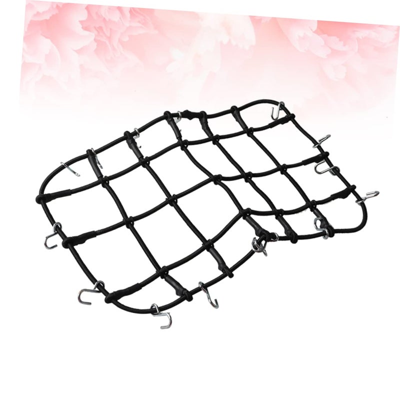 Elastic Car Roof Luggage Storage Net Black With Hooks For Secure Organizing Accessories - Image 5