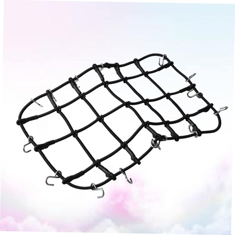 Elastic Car Roof Luggage Storage Net Black With Hooks For Secure Organizing Accessories - Image 4