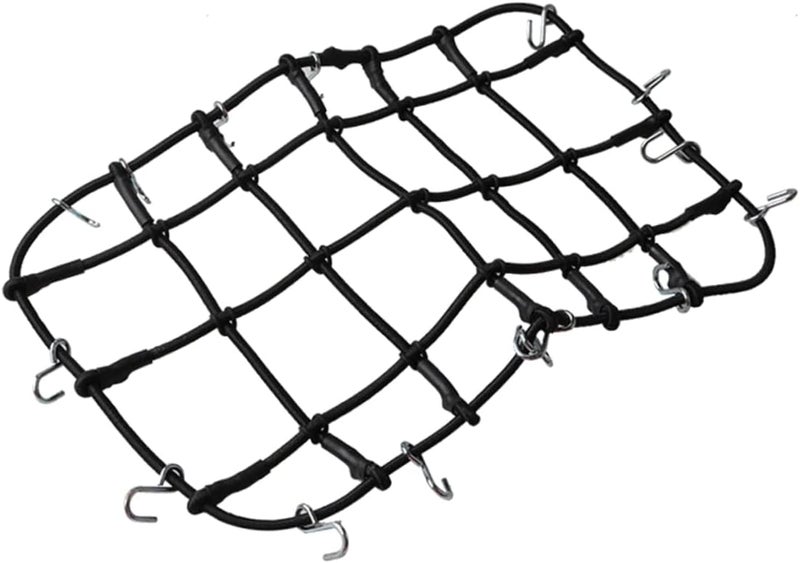 Elastic Car Roof Luggage Storage Net Black With Hooks For Secure Organizing Accessories - Image 1