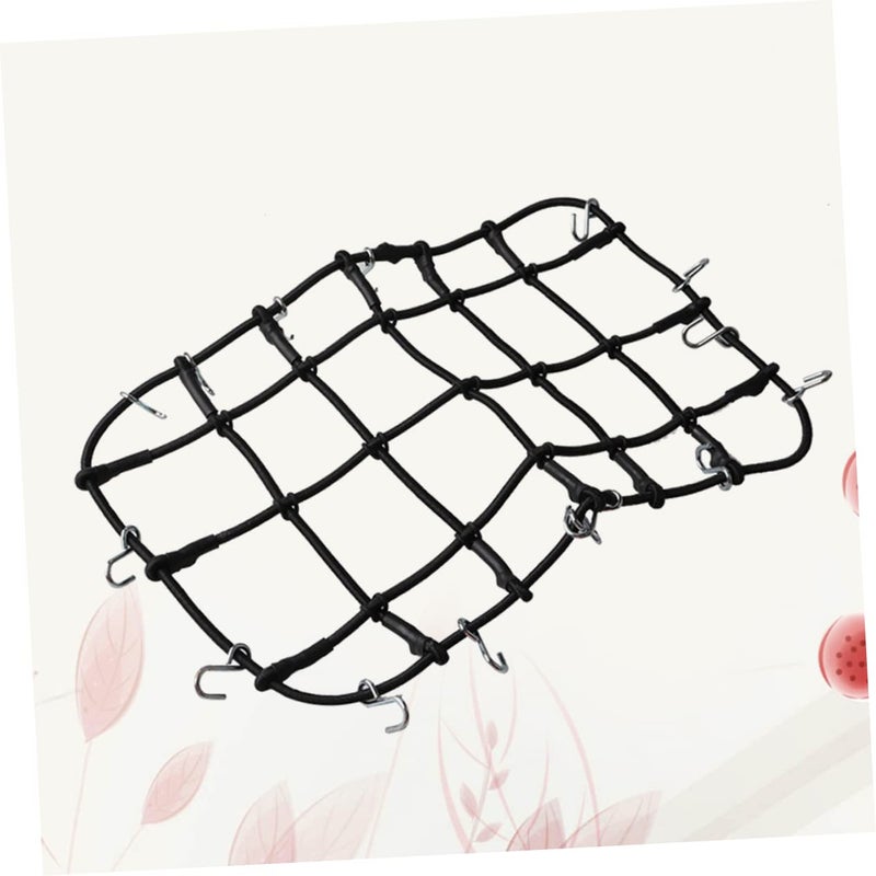 Elastic Car Roof Luggage Storage Net Black With Hooks For Secure Organizing Accessories - Image 3