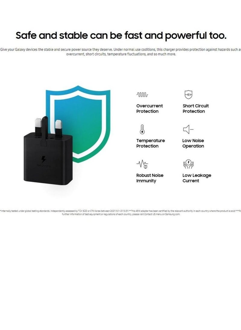 45W USB C Charger compatible ,Samsung Super Fast Charger Type C for Samsung Galaxy S22 Ultra/S22+/S22/S21 Ultra/S21 Plus 5G/Note 20 Ultra/S20/S20 Ultra/Tab S8 Ultra S8+,PPS Fast Wall Charger - Image 5