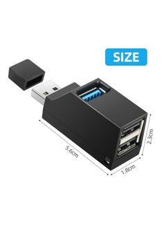 ماركة غير محددة Mini USB Hub USB-A to USB-A – Compact 3-Port USB 3.0  2.0 Adapter, High-Speed Data Transfer  Expansion for Laptop, PC, USB Flash Drive, External HDD, Keyboard  More  - Image 2