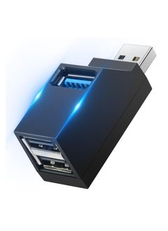 ماركة غير محددة Mini USB Hub USB-A to USB-A – Compact 3-Port USB 3.0  2.0 Adapter, High-Speed Data Transfer  Expansion for Laptop, PC, USB Flash Drive, External HDD, Keyboard  More  - Image 1