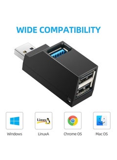 ماركة غير محددة Mini USB Hub USB-A to USB-A – Compact 3-Port USB 3.0  2.0 Adapter, High-Speed Data Transfer  Expansion for Laptop, PC, USB Flash Drive, External HDD, Keyboard  More  - Image 5