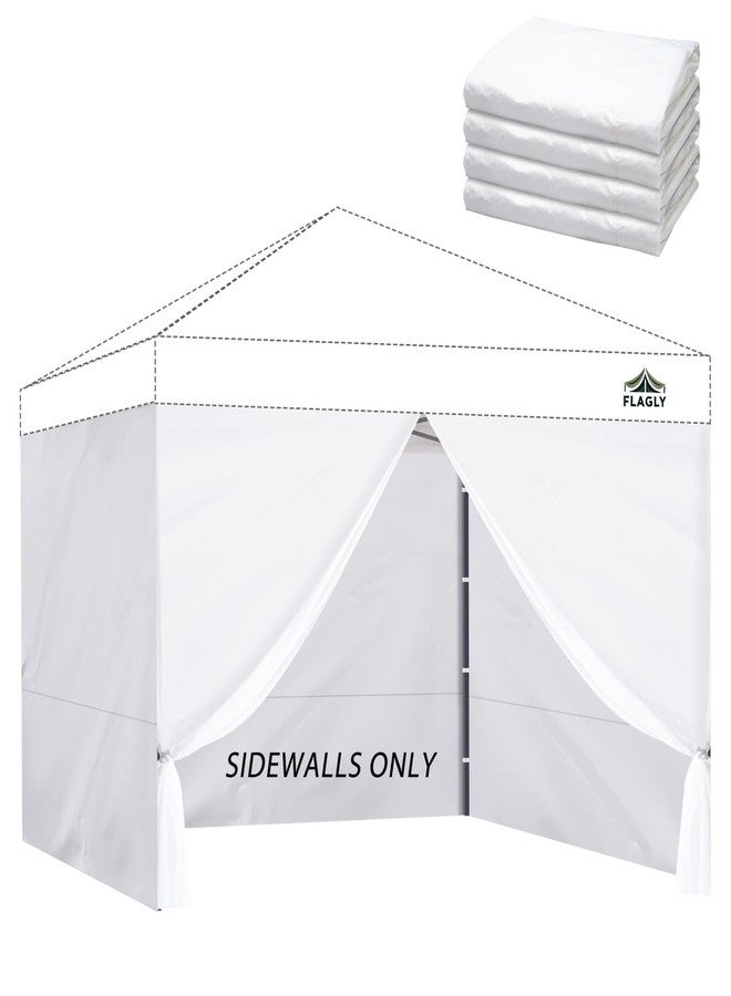 Flagly Instant Canopy Sidewalls for 10x10 Pop Up Canopy Tent, 300D Waterproof Material for Outdoor Events, Vendor Booths, and Privacy (Sidewalls Only, Canopy Not Included) (White, 10x10ft-4pcs) - Image 1