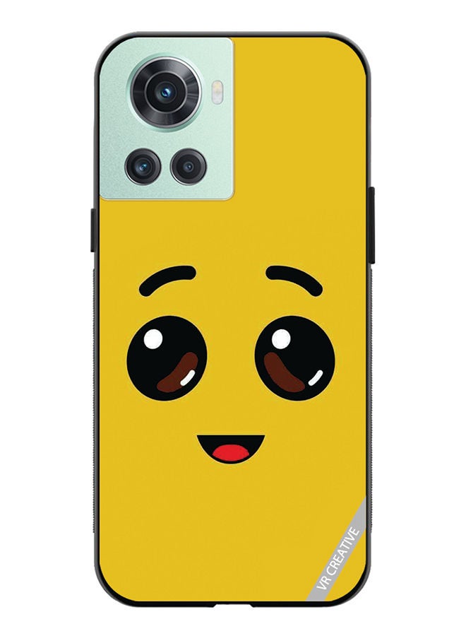 VR CREATIVE Protective Case Cover For OnePlus 10R Banana Smiley Design Multicolour - Image 1
