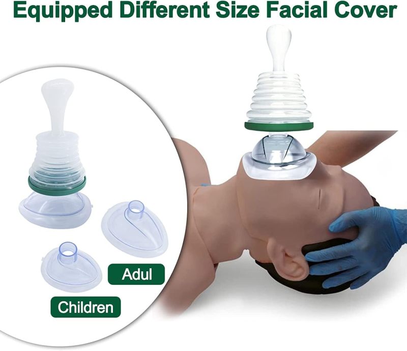 Choking Rescue Kit: Green Silicone Portable Emergency Extractor - Durable Quality Material Facial Mask for Home Travel Adults Children First Aid - Image 5