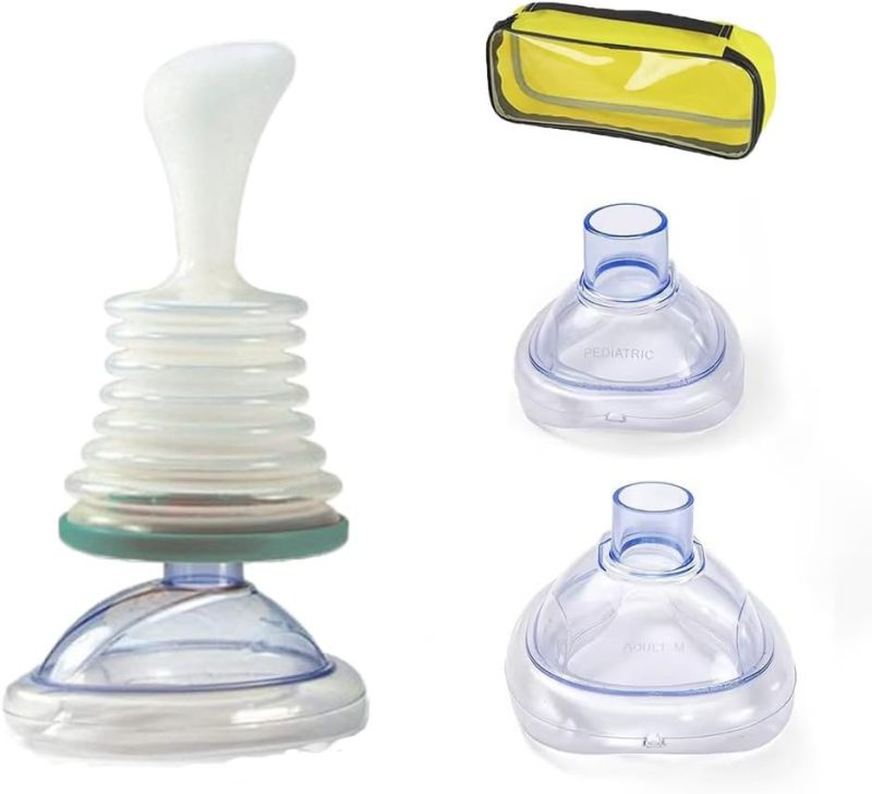 Choking Rescue Kit: Green Silicone Portable Emergency Extractor - Durable Quality Material Facial Mask for Home Travel Adults Children First Aid - Image 2