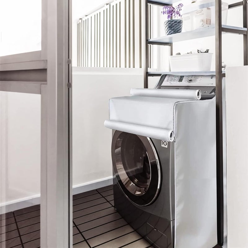 ELECDON Washer and Dryer Covers, Top Load Washing Machine Cover Laundry Dryer Protect Cover Dustproof Waterproof Zipper Design for Easy Use Fit for Most Front-loading Machine - Image 2