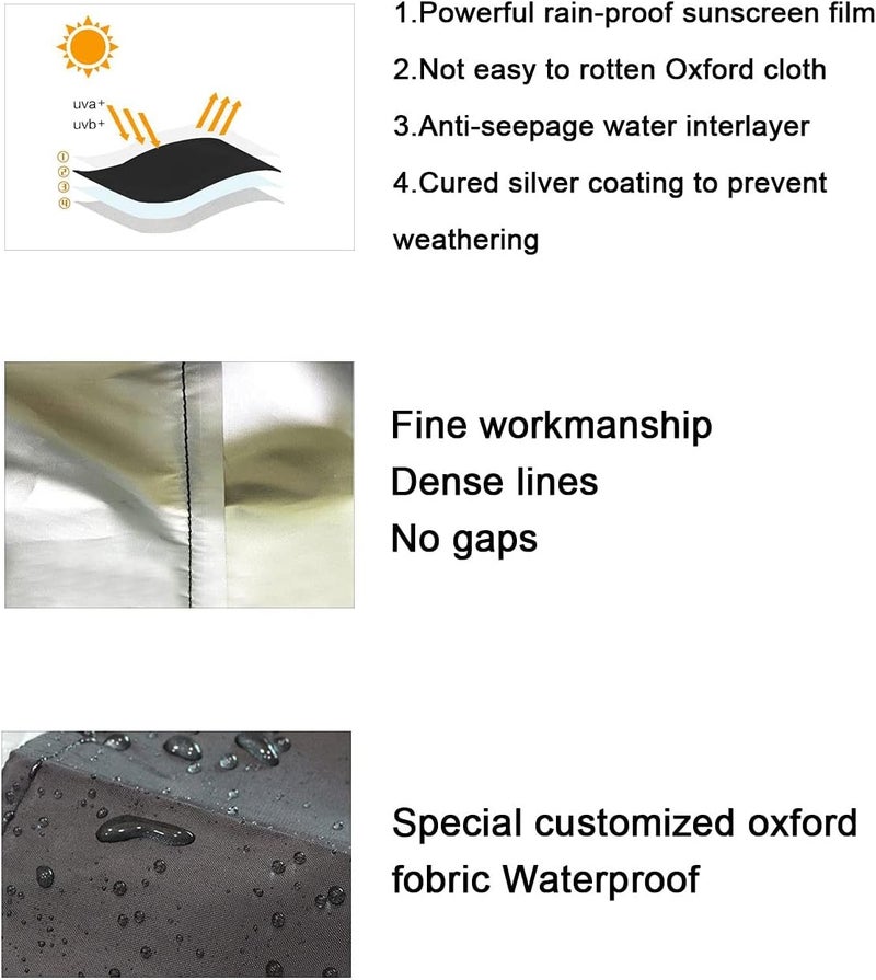 ELECDON Washer and Dryer Covers, Top Load Washing Machine Cover Laundry Dryer Protect Cover Dustproof Waterproof Zipper Design for Easy Use Fit for Most Front-loading Machine - Image 4