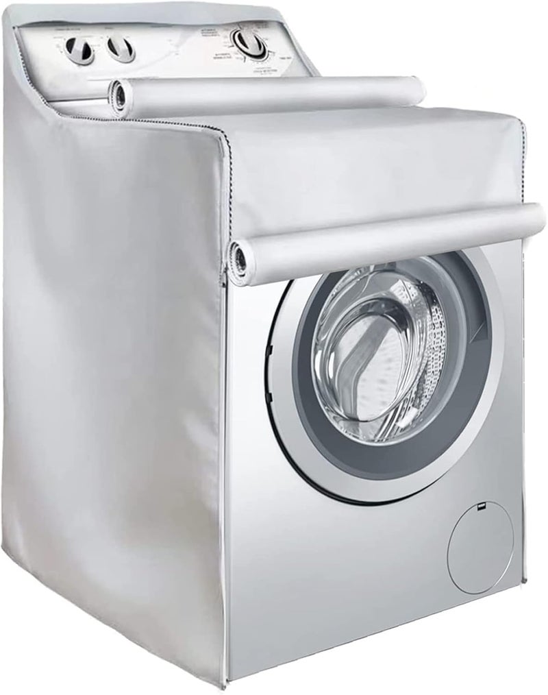 ELECDON Washer and Dryer Covers, Top Load Washing Machine Cover Laundry Dryer Protect Cover Dustproof Waterproof Zipper Design for Easy Use Fit for Most Front-loading Machine - Image 1