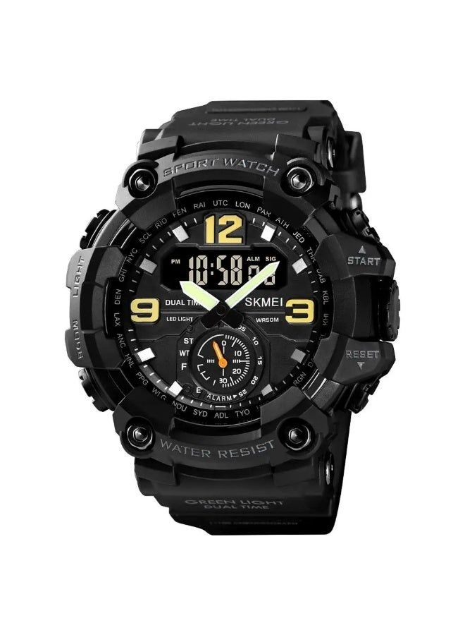 SKMEI Vintage Men Military Watch 50m Waterproof Wristwatch SKMEI Top Brand Casual Sport Style Digital Clock PU Band Watch Men Original - Image 1