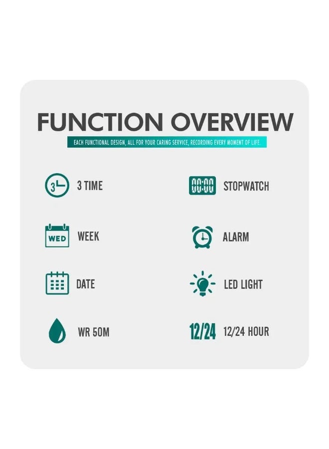 SKMEI Vintage Men Military Watch 50m Waterproof Wristwatch SKMEI Top Brand Casual Sport Style Digital Clock PU Band Watch Men Original - Image 4