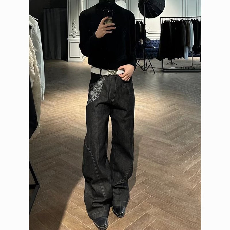 Unisex Casual Daily Denim Jeans - Image 1
