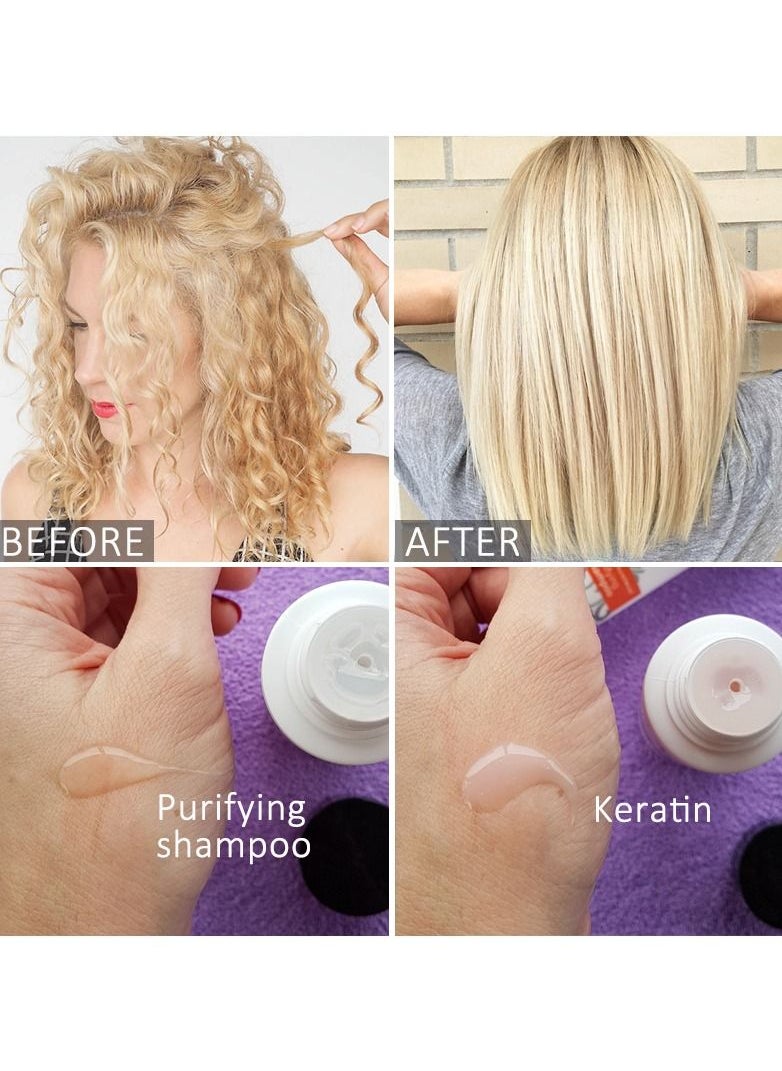 PURC 100ml Permanent Keratin Treatment Formalin Hair Straightening Products Cleaning Shampoo Smoothing Conditioner Curly Hair Care 5%  - Image 2