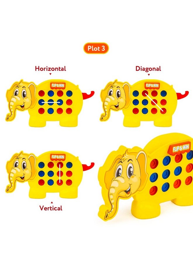 راتاناز لعبة لوحة توصيل الفيل راتنا، لعبة التقليب والفوز، قطعة 3، للعائلة والأطفال، للأعمار من 4 سنوات فما فوق - Image 3