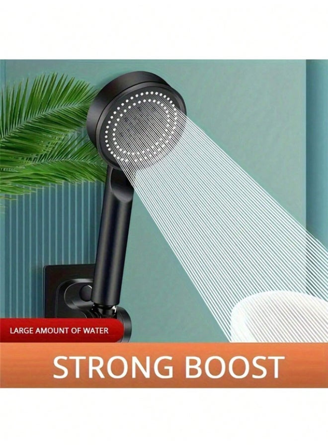High-Pressure Shower Head: 5 spray modes, powerful shower head with strong mist, small silicone nozzles; suitable for both high and low water flow. - Image 2
