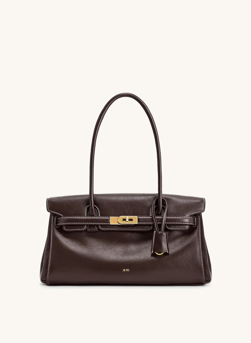 JW PEI Yara shoulder bag - dark brown - Image 1