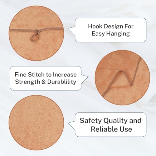 Fezora® Microfiber Weft Knitting Towels for Bath | Towels for Bath Large Size Bath Towel - Soft & Absorbent | 400 GSM | 1 Piece Bath Towel for Men/Women | 70 cms x 140 cms (Beige) - Image 2