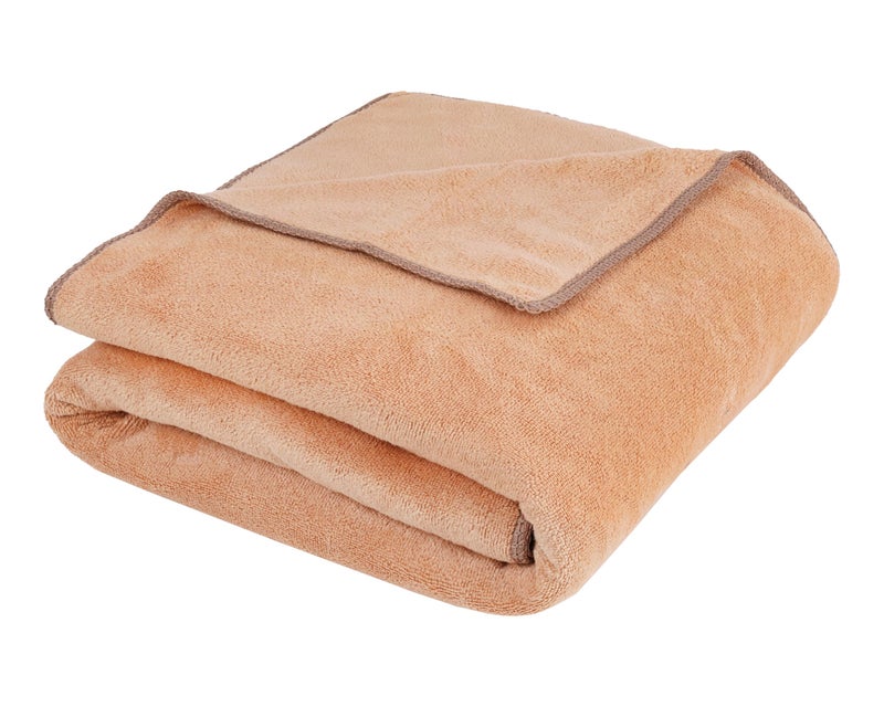 Fezora® Microfiber Weft Knitting Towels for Bath | Towels for Bath Large Size Bath Towel - Soft & Absorbent | 400 GSM | 1 Piece Bath Towel for Men/Women | 70 cms x 140 cms (Beige) - Image 1