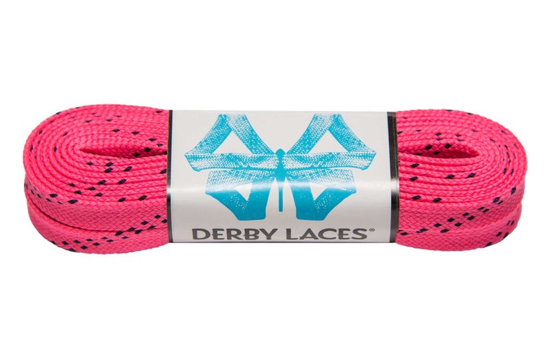 Derby Laces Hot Pink 84 Inch Waxed Skate Lace for Roller Derby, Hockey and Ice Skates, and Boots