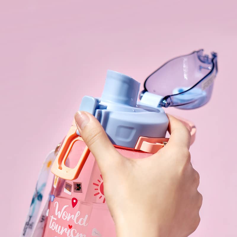 TEMSON 1200 ML Water Bottle with Straw and Shoulder Strap for tracking, hiking and sports(FQ-3142) - Image 3