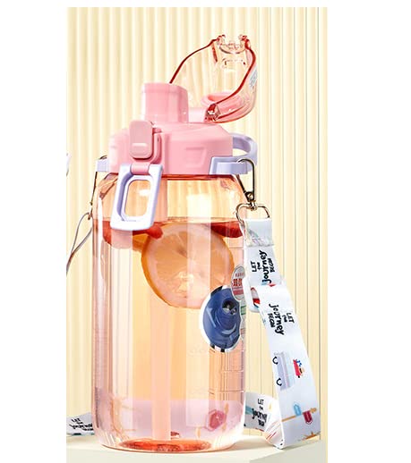 TEMSON 1200 ML Water Bottle with Straw and Shoulder Strap for tracking, hiking and sports(FQ-3142) - Image 1