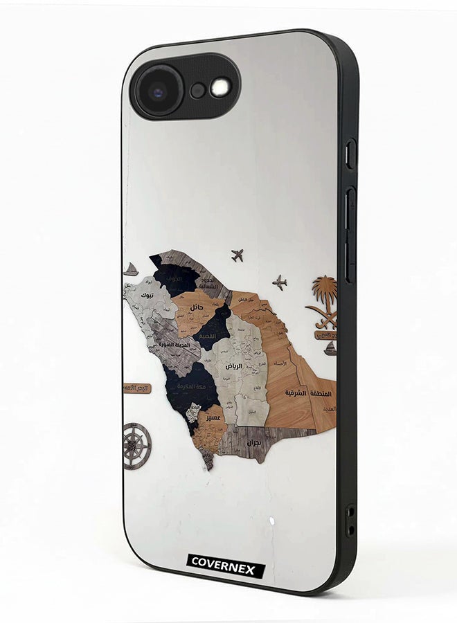 Covernex غطاء حماية آيفون 16e من أبل مزخرف بخريطة المملكة العربية السعودية الإقليمية - Image 2