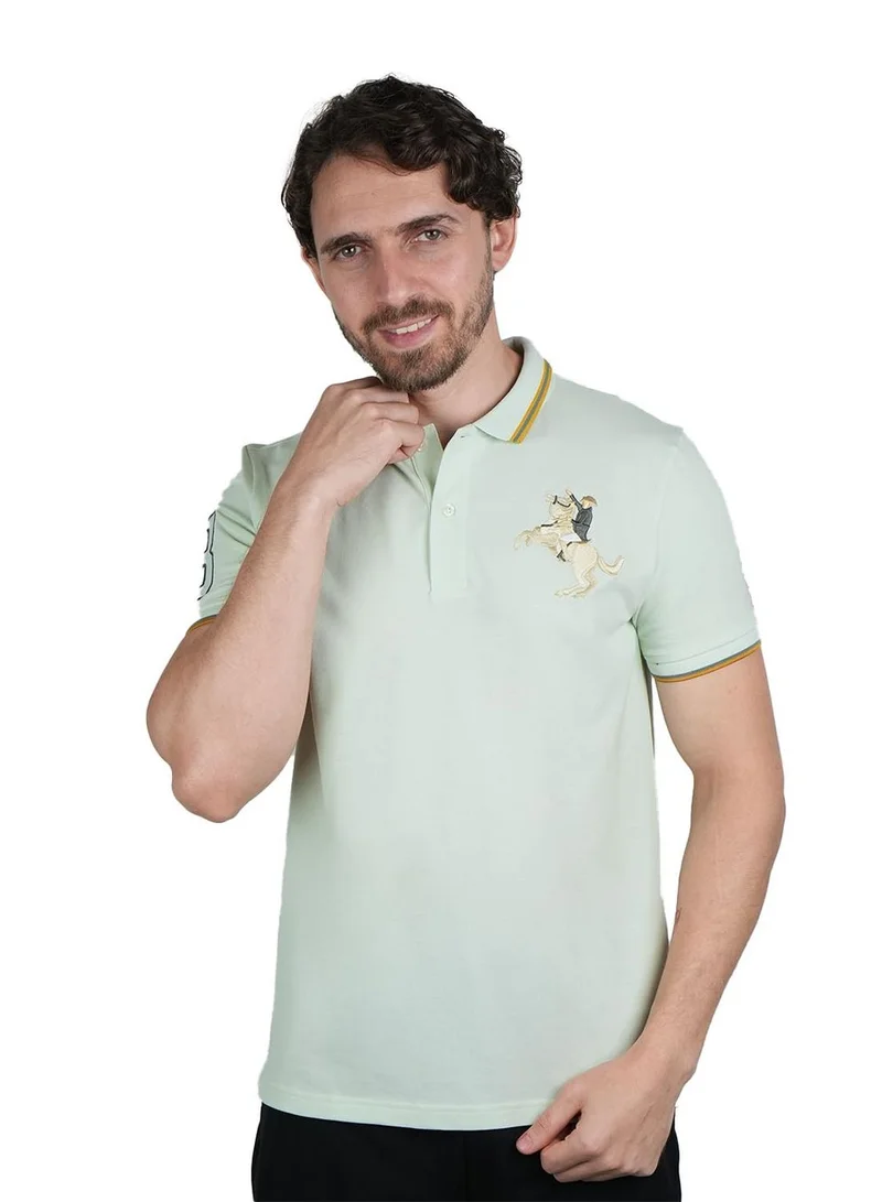 GIORDANO Men's Slim Fit Cotton Short Sleeve Napoleon Polo