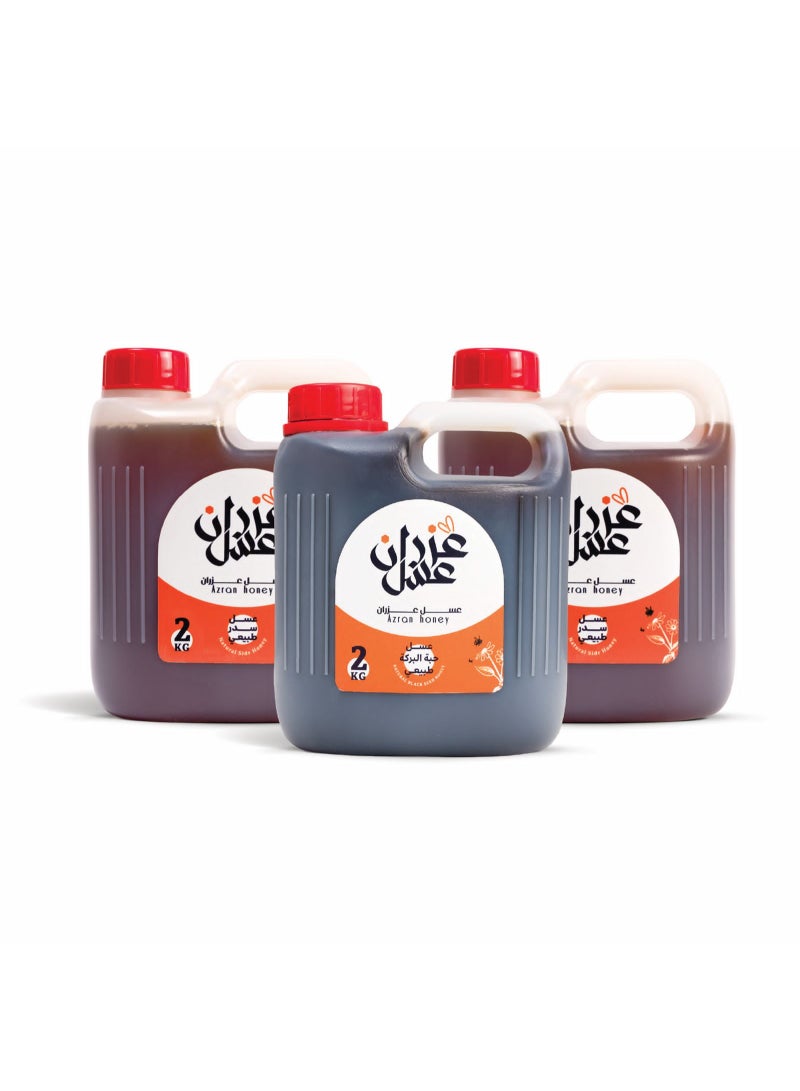 Azran honey Azran Natural Honey Offer | 2 Sidr Honey + 2 Sidr Honey + 2 Black Seed Honey | 6 Packages of Premium Natural Honey | An Economical Offer for Family and Hospitality - Image 3