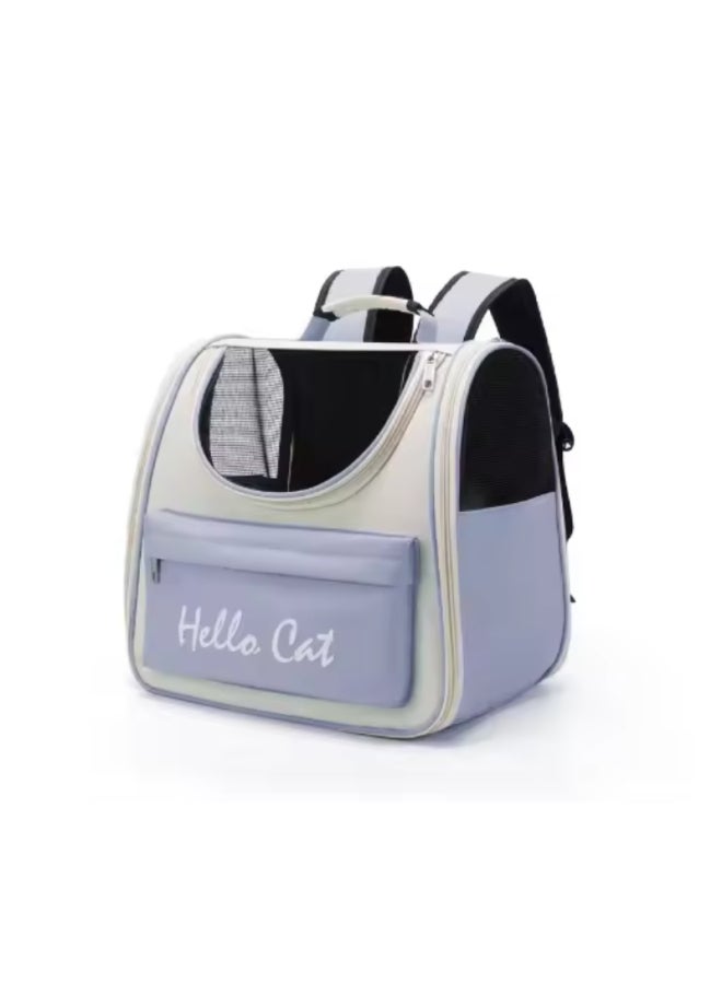 Generic Breathable Pet Carrier & Travel Shoulder Backpack - 37x34x25 cm - Purple - Image 1
