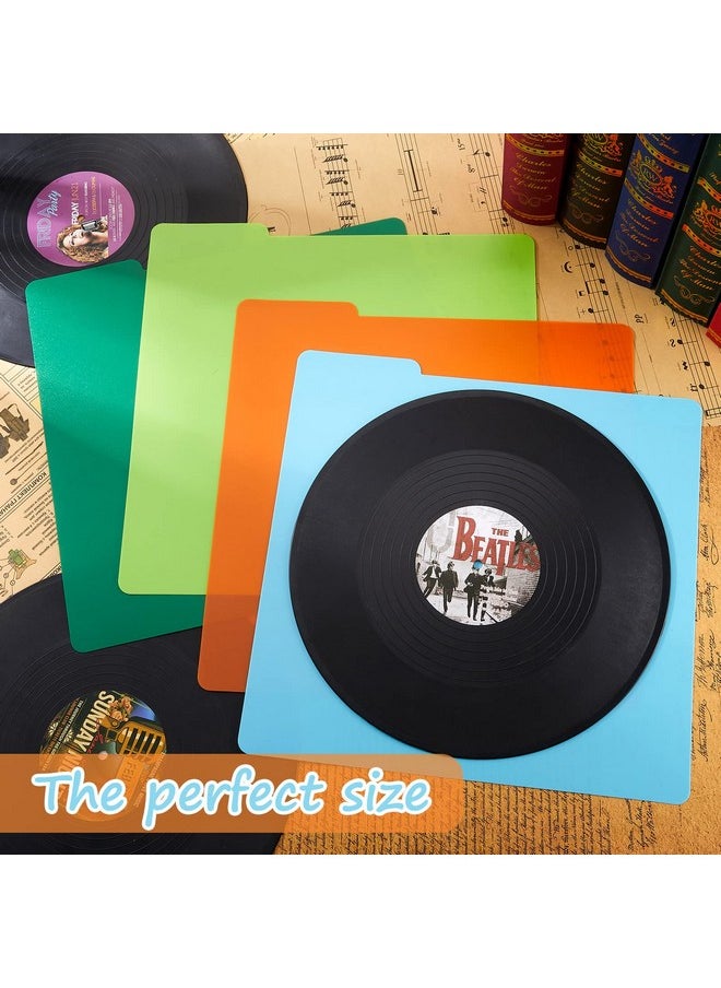 Lewtemi 30 Pcs Vinyl Record Dividers Plastic Multicolor Record Divider With Tabs For 33 Rpm Record Protection 13 X 13 Inches  - Image 4