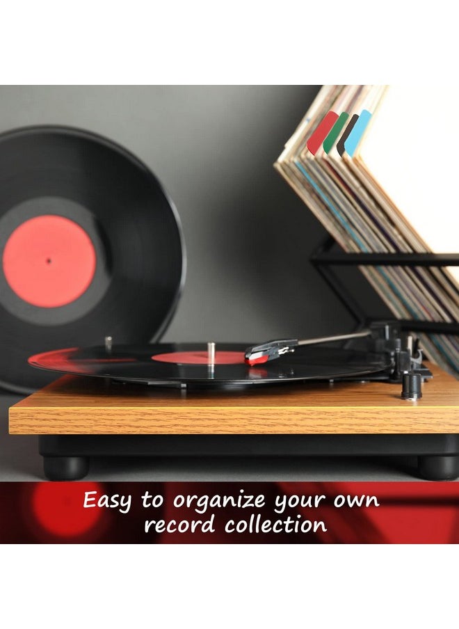 Lewtemi 30 Pcs Vinyl Record Dividers Plastic Multicolor Record Divider With Tabs For 33 Rpm Record Protection 13 X 13 Inches  - Image 5