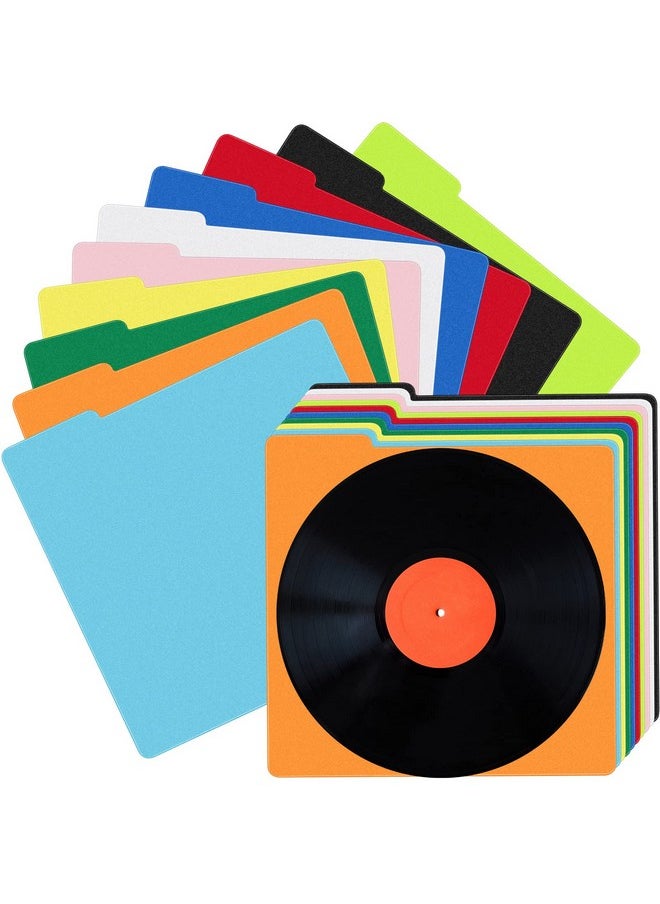 Lewtemi 30 Pcs Vinyl Record Dividers Plastic Multicolor Record Divider With Tabs For 33 Rpm Record Protection 13 X 13 Inches  - Image 1