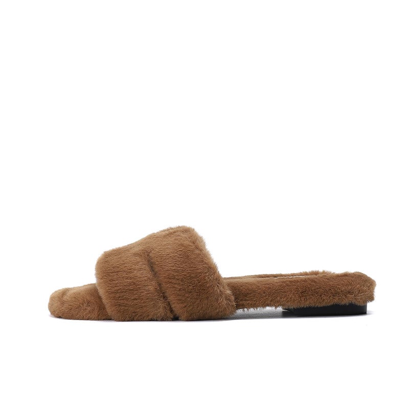 Stratuxx Kaze Womens Fur Slippers Comfy House Slides Sandals Open Toe Memory Foam Indoor Fluffy Slippers for Women Birthday Gift for Mom - Image 5