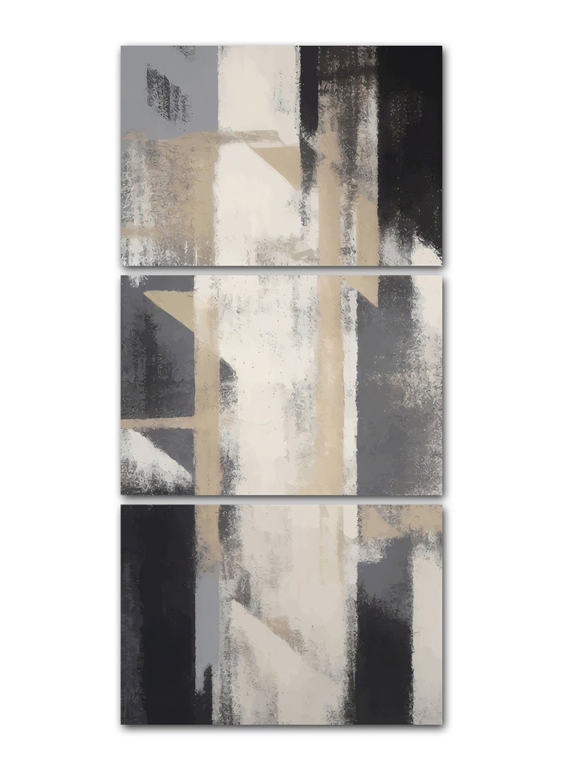 Marktna Set Of 3 Framed Canvas Wall Arts Stretched Over Wooden Frame with an Abstract Design - Image 2