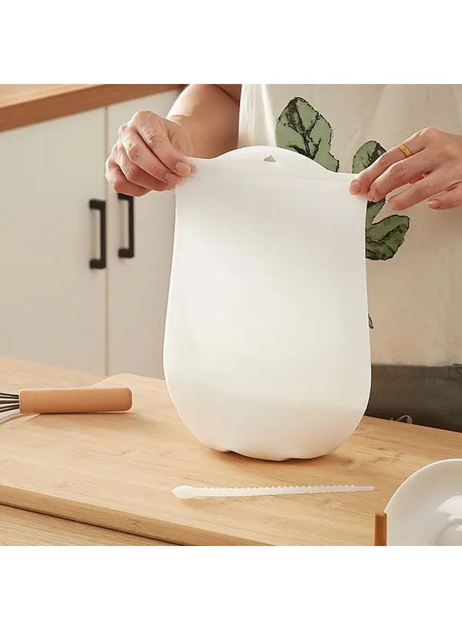 كيس عجن السيليكون الأبيض لتخزين عجين الخبز والمعجنات وعجينة البيتزا - Image 1