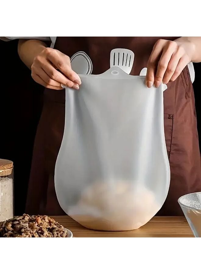 كيس عجن السيليكون الأبيض لتخزين عجين الخبز والمعجنات وعجينة البيتزا - Image 5