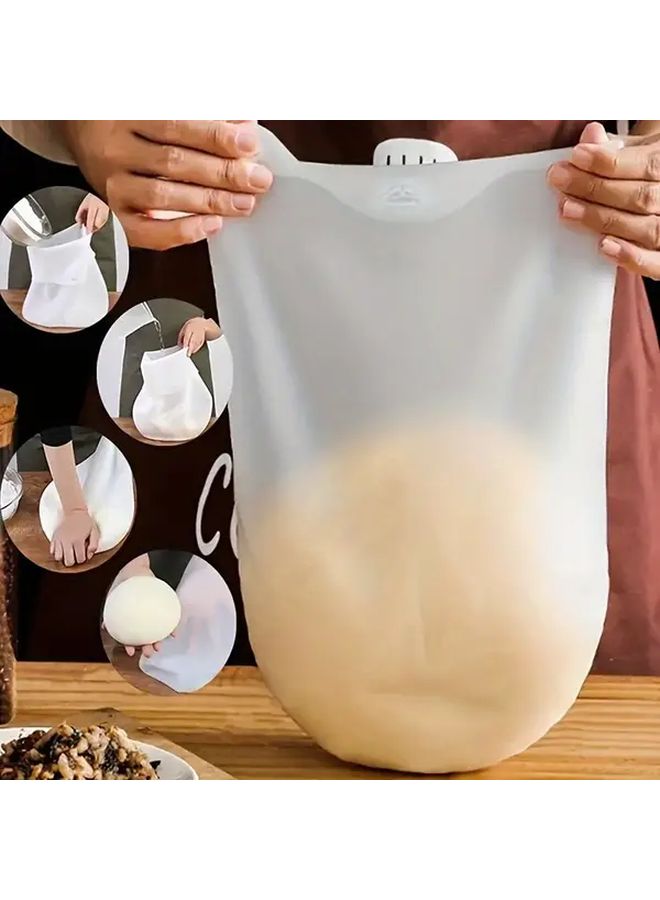 كيس عجن السيليكون الأبيض لتخزين عجين الخبز والمعجنات وعجينة البيتزا - Image 2