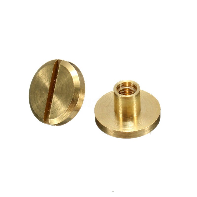 10pcs Solid Brass Binding Screws 8x7mm Flat Cap Studs for Album Leather Craft Rivets - Image 4