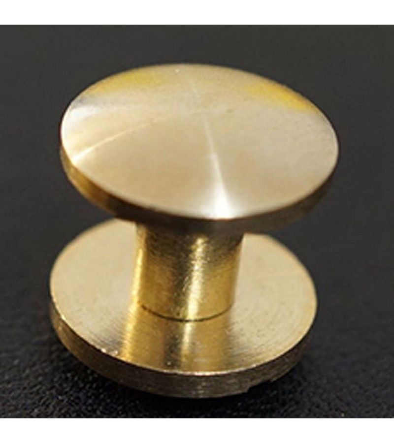 10pcs Solid Brass Binding Screws 8x7mm Flat Cap Studs for Album Leather Craft Rivets - Image 1